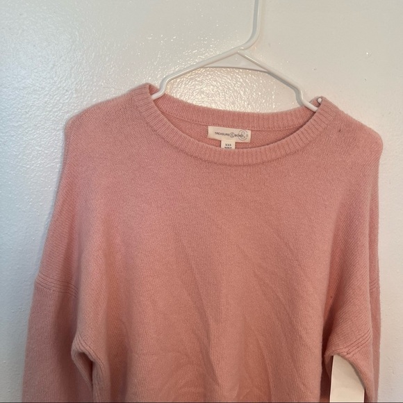 Treasure & Bond Crewneck Pullover Sweater Pink Lotus - Picture 7 of 14